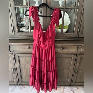 MISA Los Angeles Micaela Dress (burgundy) -size M